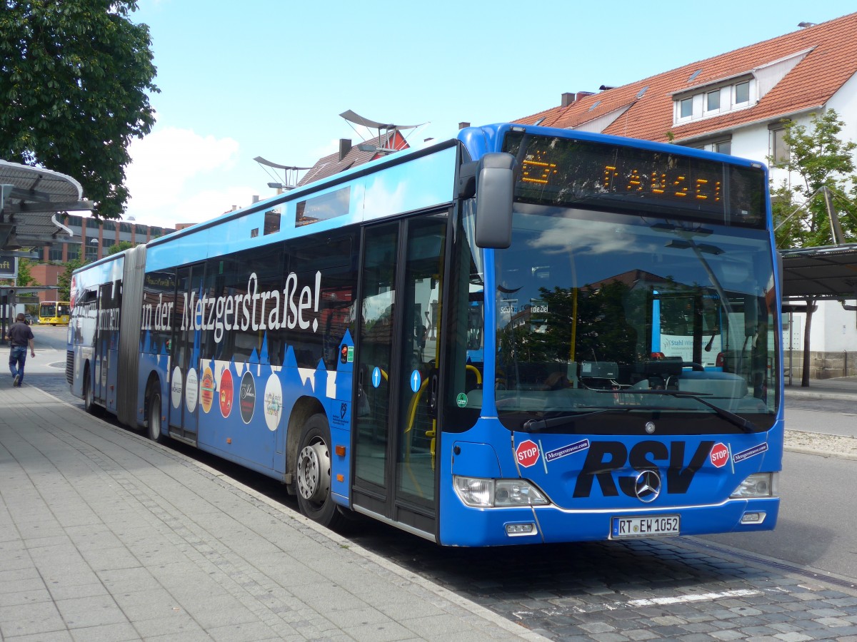 (162'523) - RSV Reutlingen - RT-EW 1052 - Mercedes am 24. Juni 2015 in Reutlingen, Stadtmitte