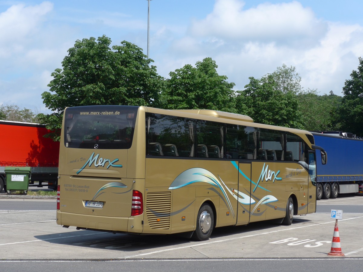 (162'697) - Merx, St. Leon-Rot - HD-MR 1370 - Mercedes am 27. Juni 2015 in Weibersbrunn, Raststtte im Spessart
