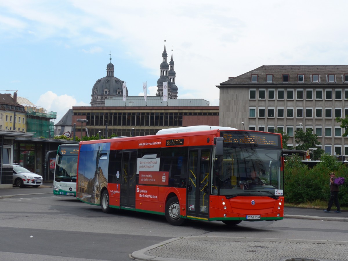 (162'751) - Lyst, Zellingen - MSP-LY 164 - Temsa am 27. Juni 2015 beim Bahnhof Wrzburg