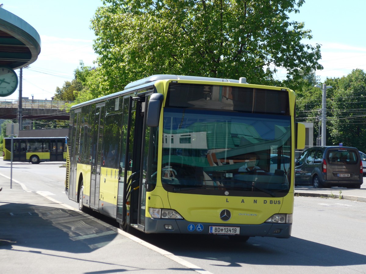 (162'872) - Landbus Unterland, Dornbirn - BD 13'419 - Mercedes am 28. Juni 2015 beim Bahnhof Bregenz