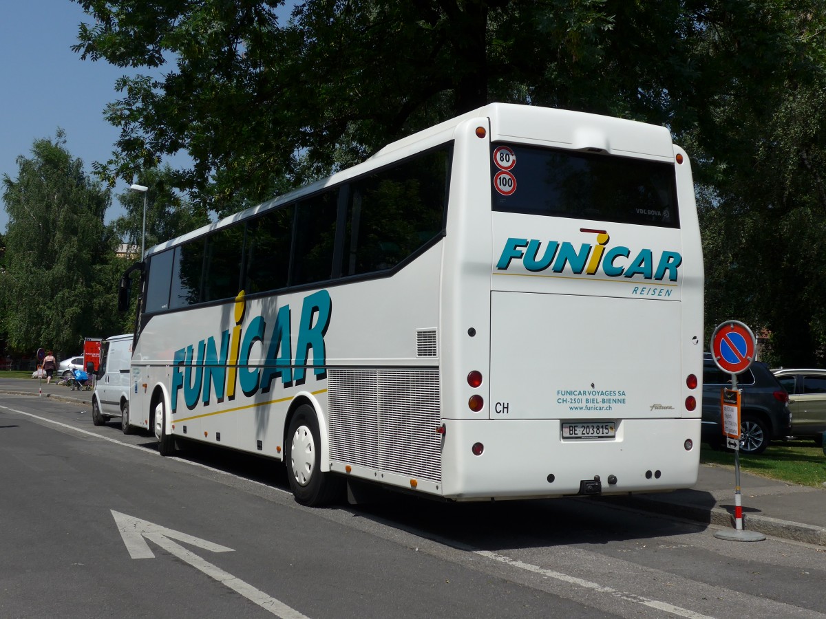 (162'921) - Funi-Car, Biel - Nr. 15/BE 203'815 - Bova am 5. Juli 2015 in Thun, Lachen