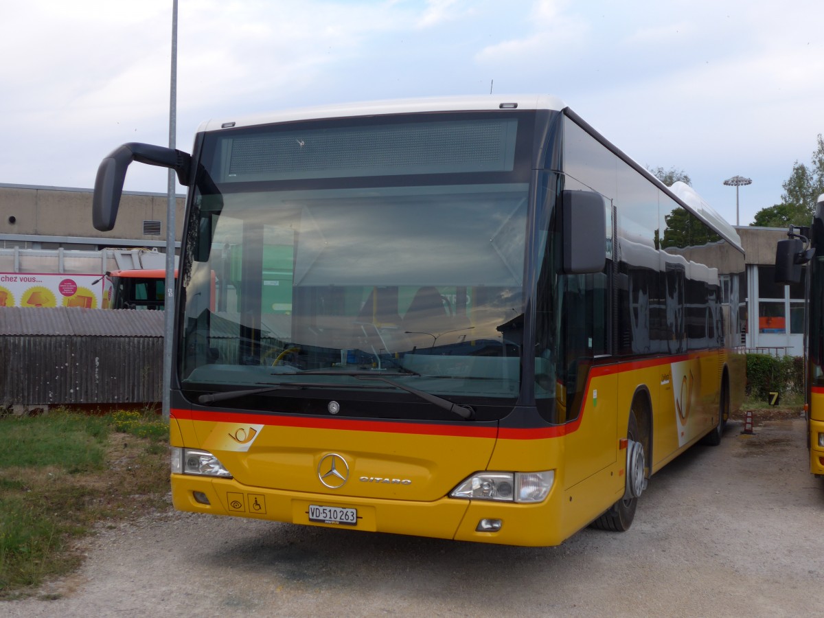 (163'047) - CarPostal Ouest - VD 510'263 - Mercedes am 12. Juli 2015 in Yverdon, Garage