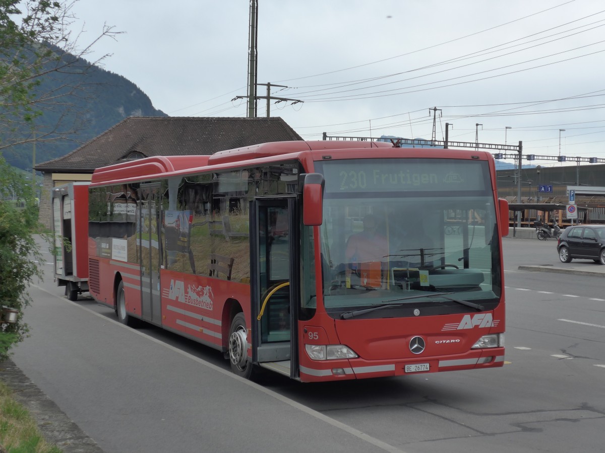 (163'173) - AFA Adelboden - Nr. 95/BE 26'774 - Mercedes am 26. Juli 2015 beim Bahnhof Frutigen