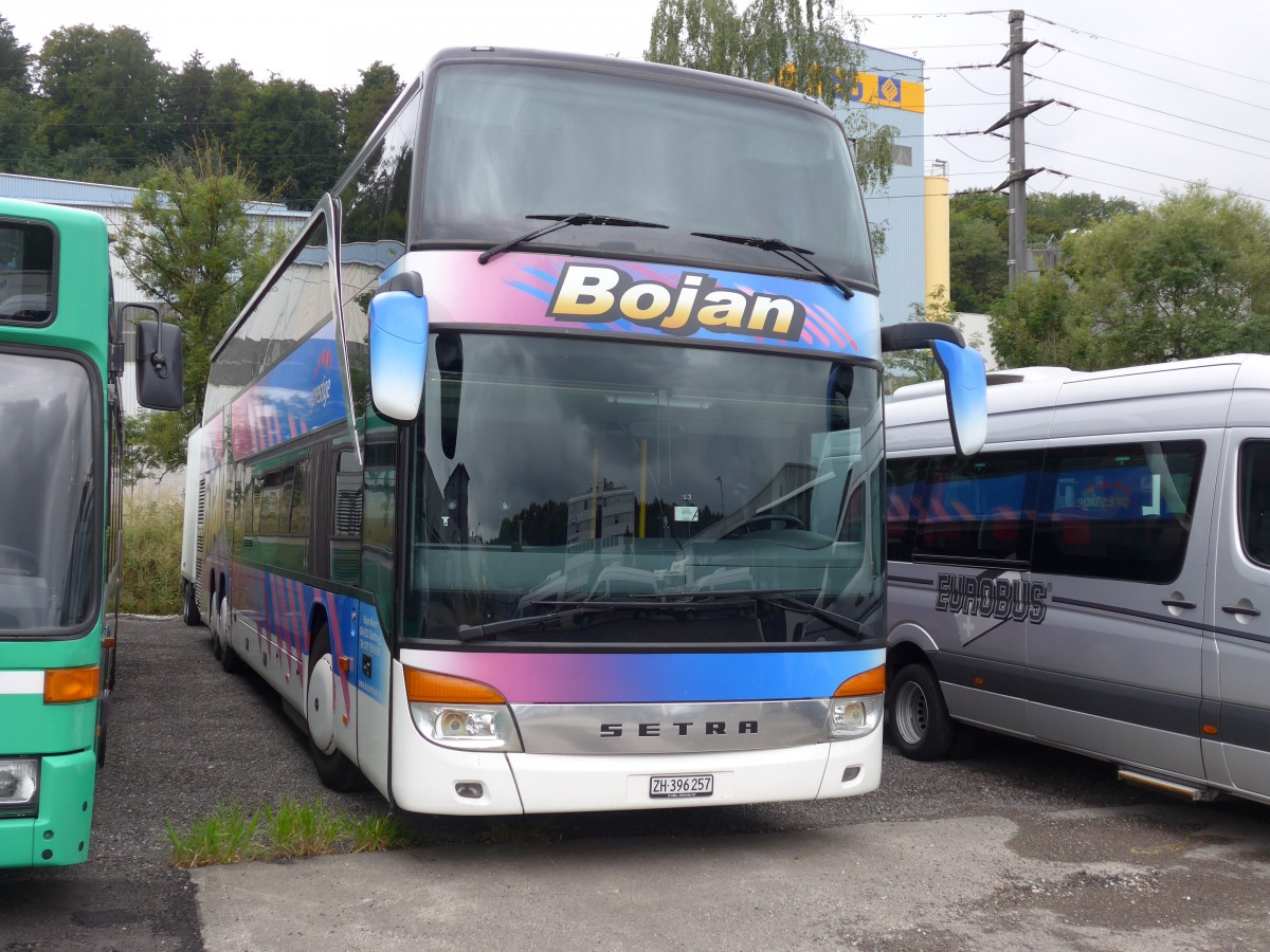 (163'336) - Bojan, Glattbrugg - ZH 396'257 - Setra (ex Horner, Tafers) am 15. August 2015 in Kloten, EvoBus
