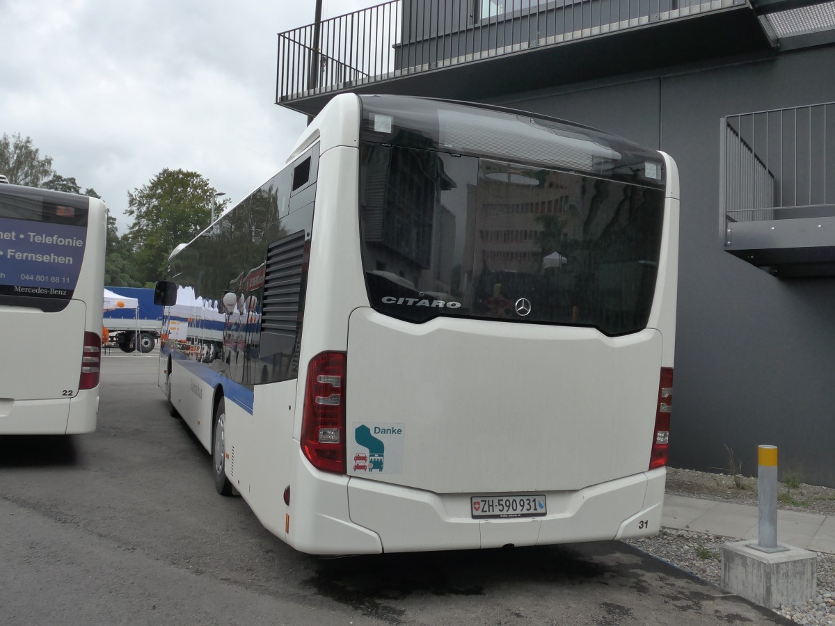 (163'380) - Maag, Kloten - Nr. 31/ZH 590'931 - Mercedes am 15. August 2015 in Bassersdorf, Buszentrum Glattal