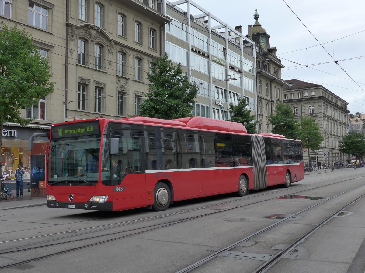 (163'469) - Bernmobil, Bern - Nr. 845/BE 671'845 - Mercedes am 15. August 2015 beim Bahnhof Bern