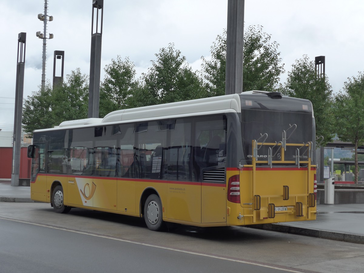 (163'488) - Heim, Flums - SG 9540 - Mercedes am 16. August 2015 beim Bahnhof Sargans