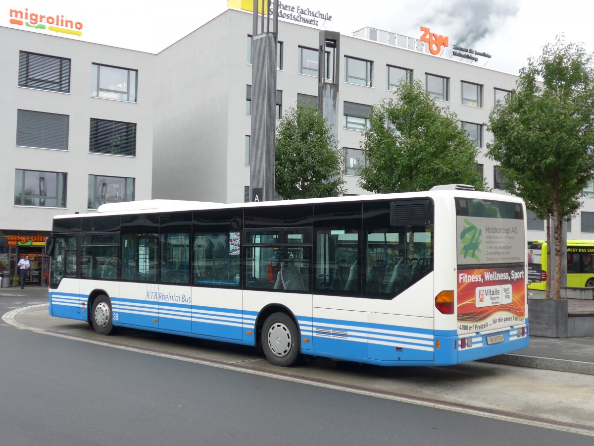(163'493) - RTB Altsttten - Nr. 38/SG 51'703 - Mercedes am 16. August 2015 beim Bahnhof Sargans