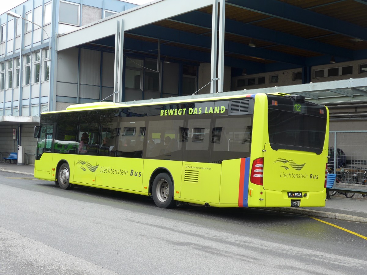 (163'501) - Aus Liechtenstein: LBA Vaduz - Nr. 15/FL 39'815 - Mercedes am 16. August 2015 beim Bahnhof Buchs