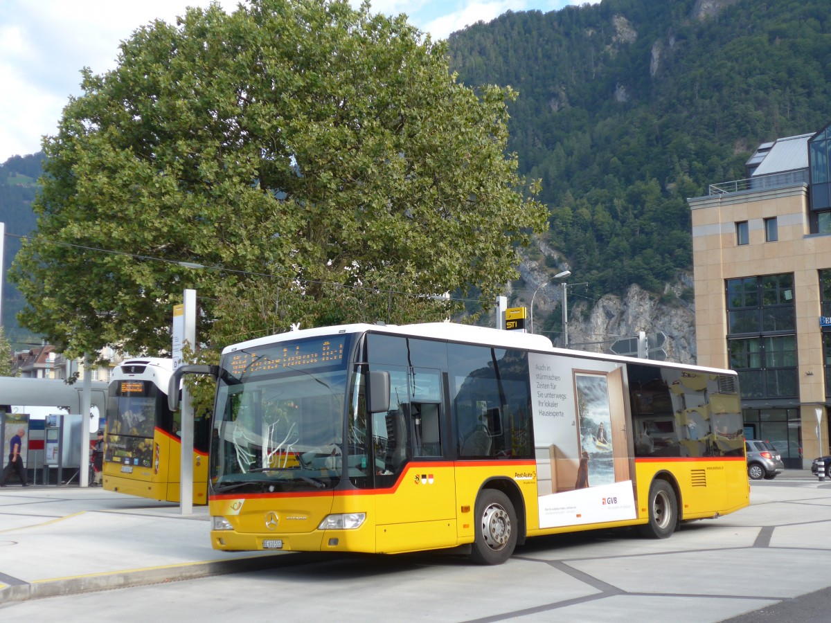 (163'737) - PostAuto Bern - BE 610'531 - Mercedes am 23. August 2015 beim Bahnhof Interlaken West