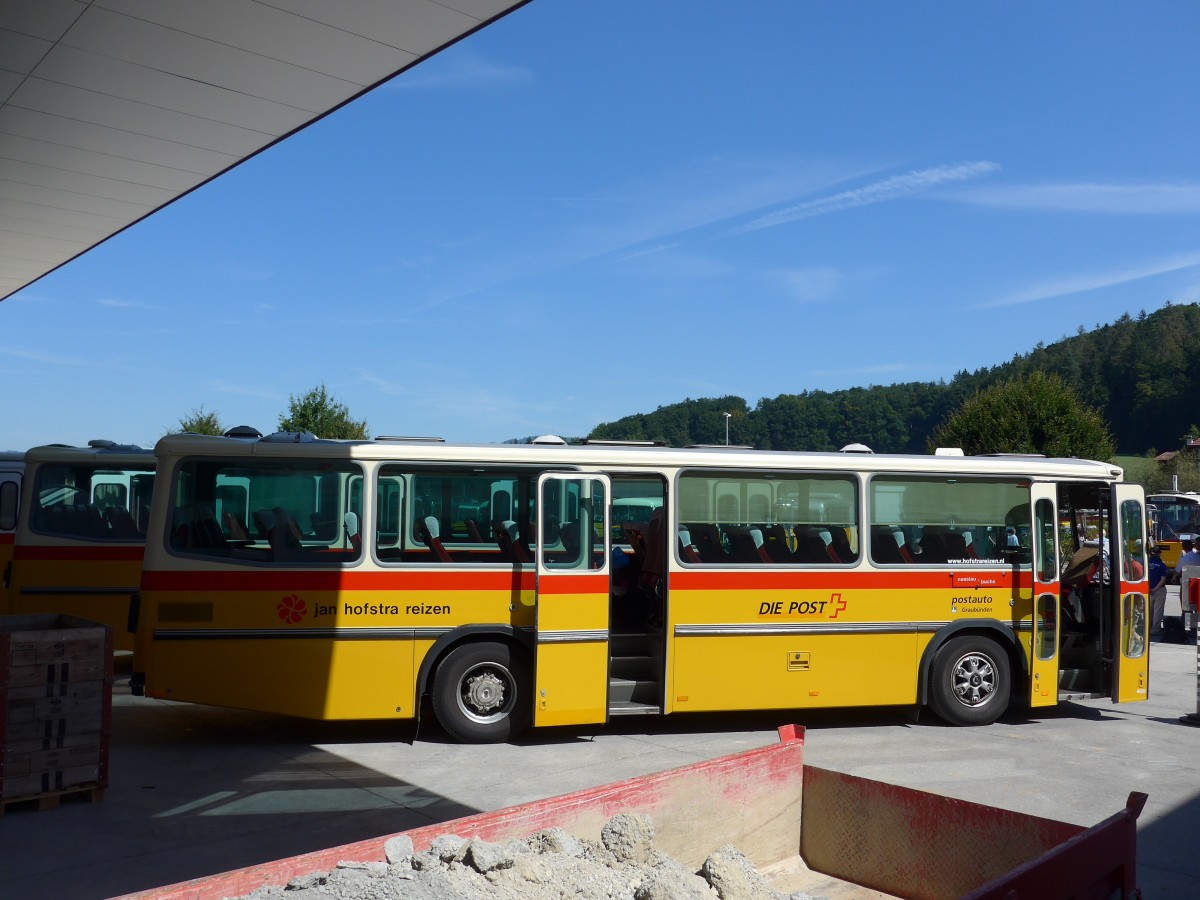 (164'147) - Aus Holland: FRAM Drachten - Nr. 24/BV-PD-26 - Saurer/R&J (ex PostAuto Graubnden; ex P 24'367) am 29. August 2015 in Oberkirch, CAMPUS Sursee