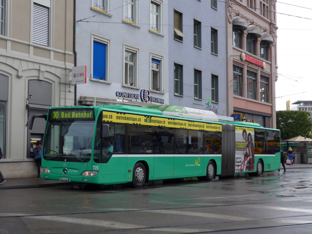 (164'698) - BVB Basel - Nr. 725/BS 6684 - Mercedes am 14. September 2015 beim Bahnhof Basel