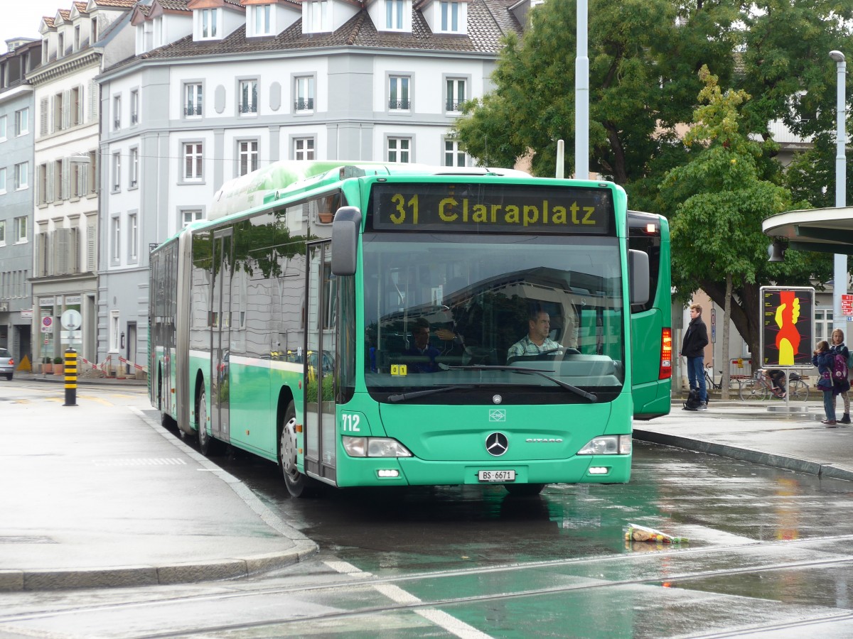 (164'708) - BVB Basel - Nr. 712/BS 6671 - Mercedes am 14. September 2015 in Basel, Wettsteinplatz