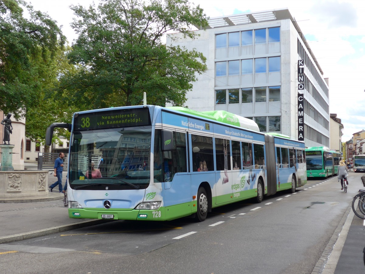 (164'742) - BVB Basel - Nr. 728/BS 6687 - Mercedes am 14. September 2015 in Basel, Claraplatz