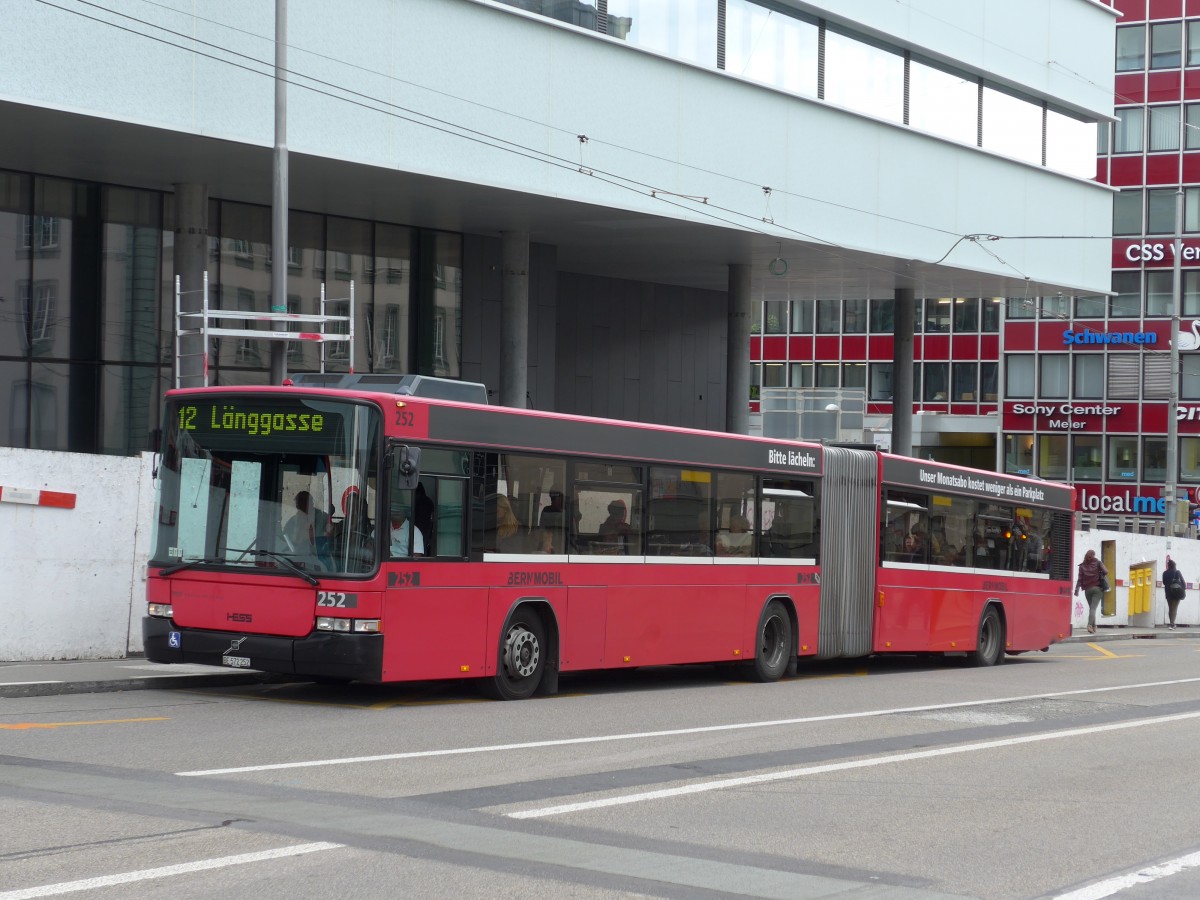(164'846) - Bernmobil, Bern - Nr. 252/BE 572'252 - Volvo/Hess am 15. September 2015 in Bern, Schanzenstrasse