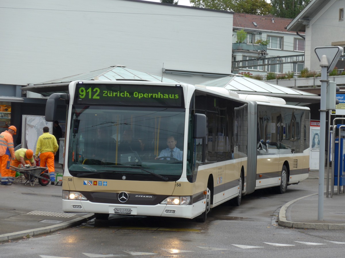 (164'960) - AZZK Zollikon - Nr. 58/ZH 513'558 - Mercedes am 17. September 2015 beim Bahnhof Zrich-Tiefenbrunnen