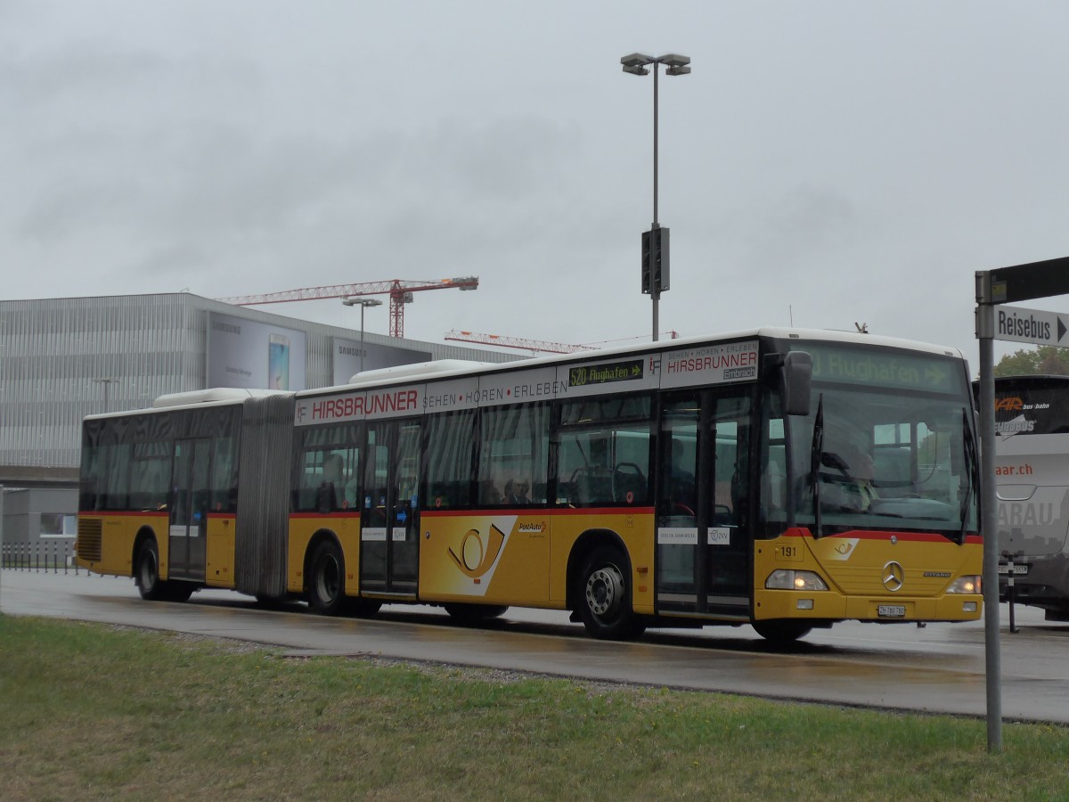 (165'012) - PostAuto Zrich - Nr. 191/ZH 780'780 - Mercedes (ex Nr. 29) am 17. September 2015 in Zrich, Flughafen