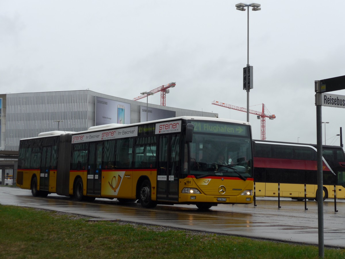 (165'018) - PostAuto Zrich - Nr. 190/ZH 780'779 - Mercedes (ex Nr. 28) am 17. September 2015 in Zrich, Flughafen