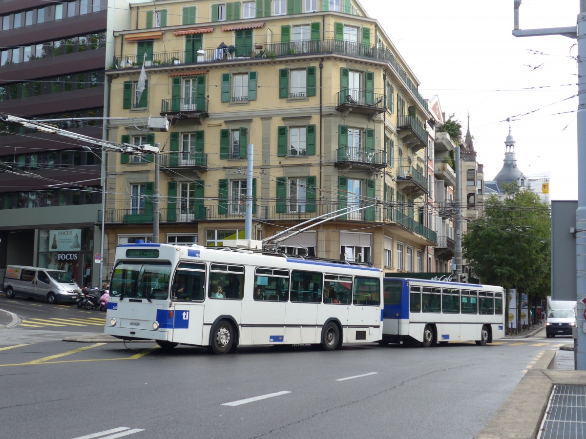 (165'103) - TL Lausanne - Nr. 785 - NAW/Lauber Trolleybus am 18. September 2015 in Lausanne, Chauderon