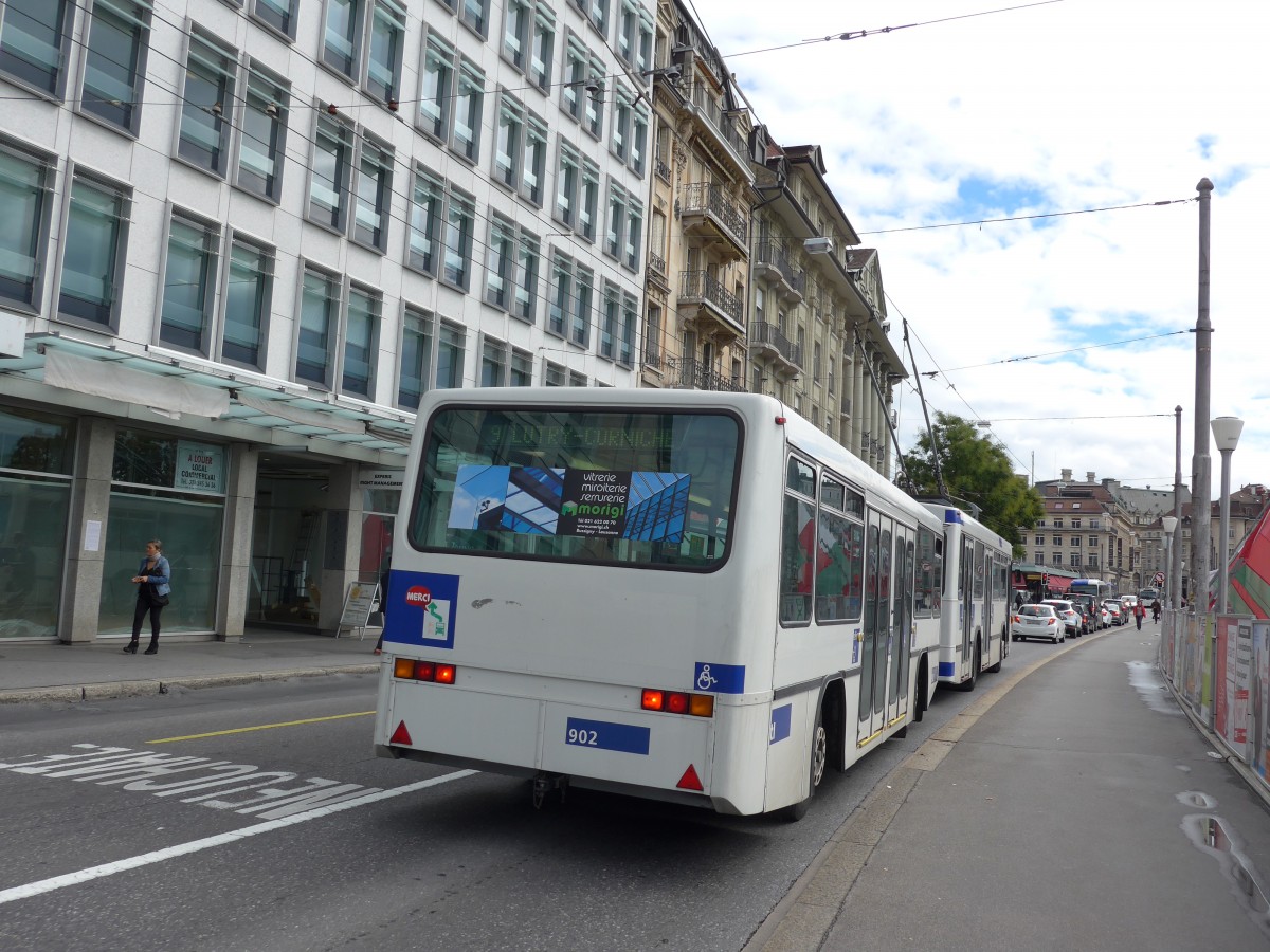 (165'162) - TL Lausanne - Nr. 902 - Lanz+Marti/Hess Personenanhnger am 18. September 2015 in Lausanne, Bel-Air