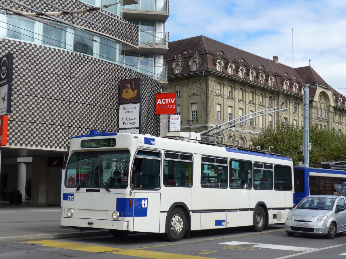 (165'166) - TL Lausanne - Nr. 786 - NAW/Lauber am 18. September 2015 in Lausanne, Chauderon