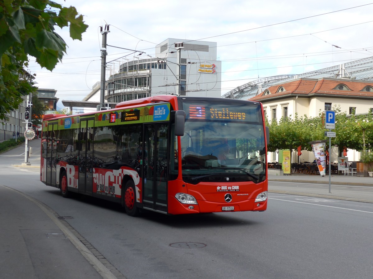 (165'227) - SBC Chur - Nr. 16/GR 97'516 - Mercedes am 19. September 2015 beim Bahnhof Chur