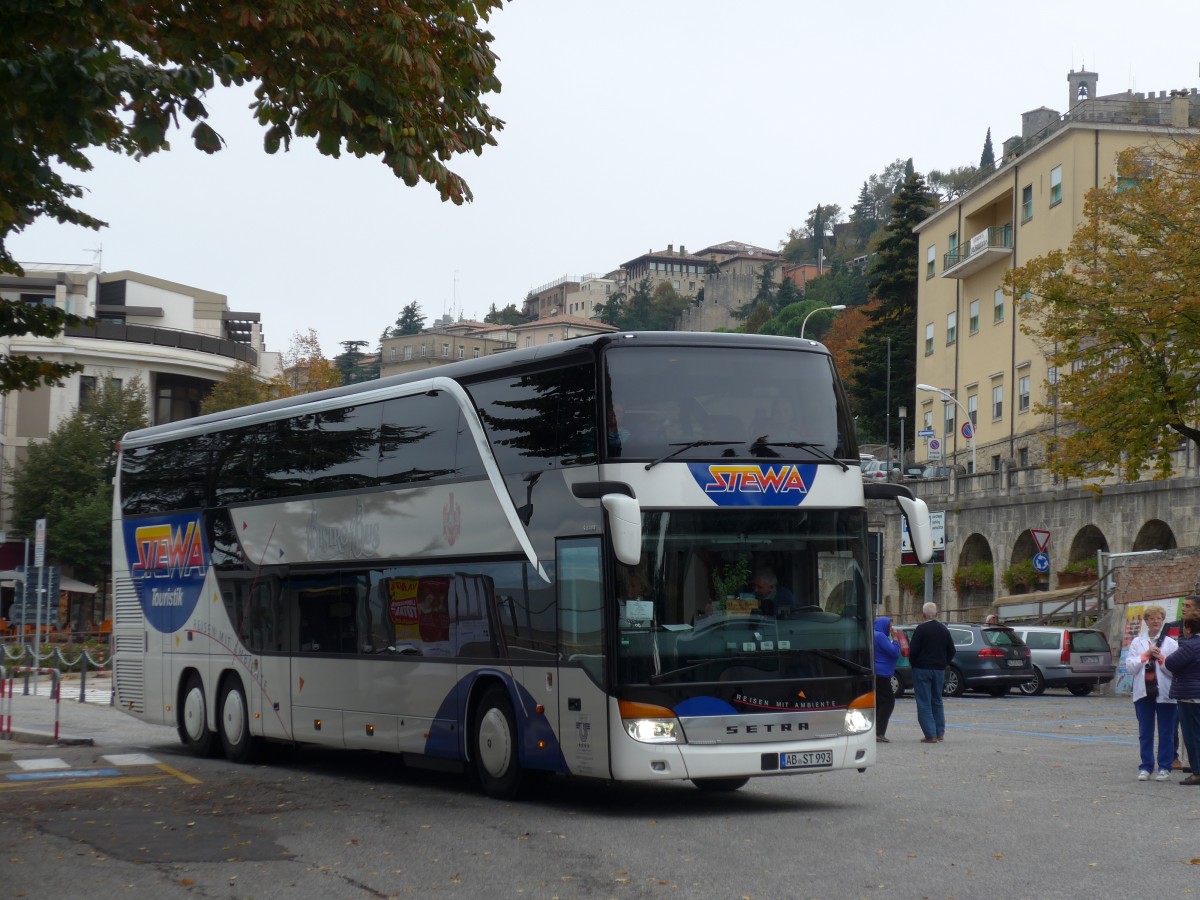 (165'637) - Aus Deutschland: Stewa, Alzenau - AB-ST 993 - Setra am 24. September 2015 in San Marino