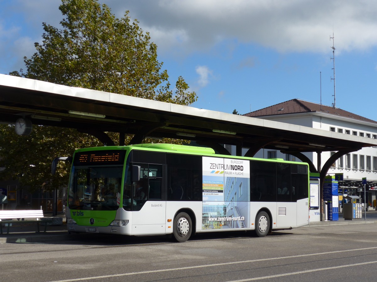 (165'933) - Busland, Burgdorf - Nr. 206/BE 737'206 - Mercedes am 4. Oktober 2015 beim Bahnhof Burgdorf