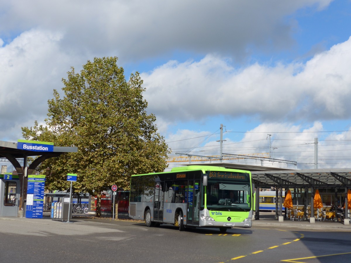 (165'935) - Busland, Burgdorf - Nr. 206/BE 737'206 - Mercedes am 4. Oktober 2015 beim Bahnhof Burgdorf