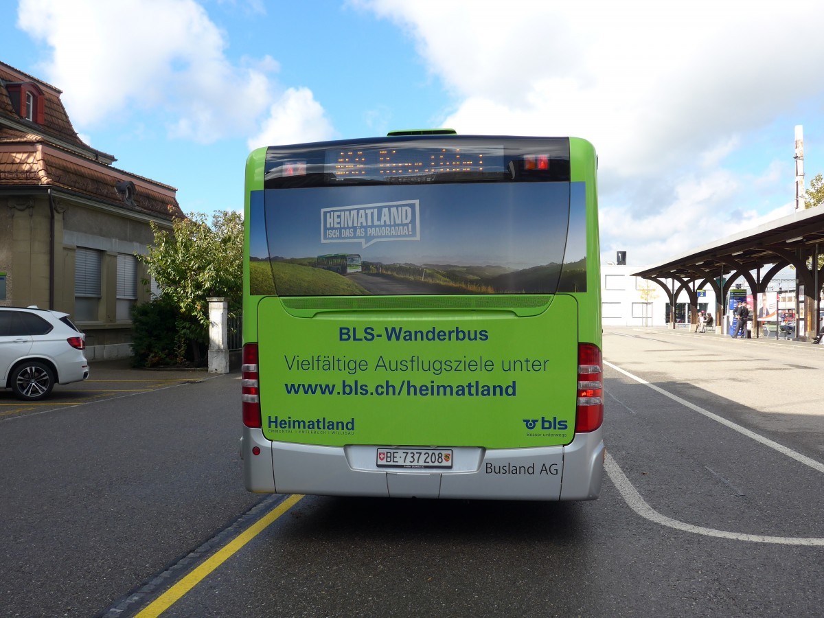 (165'937) - Busland, Burgdorf - Nr. 208/BE 737'208 - Mercedes am 4. Oktober 2015 beim Bahnhof Burgdorf