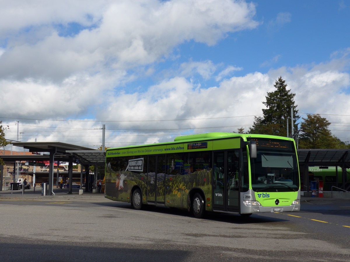 (165'939) - Busland, Burgdorf - Nr. 208/BE 737'208 - Mercedes am 4. Oktober 2015 beim Bahnhof Burgdorf
