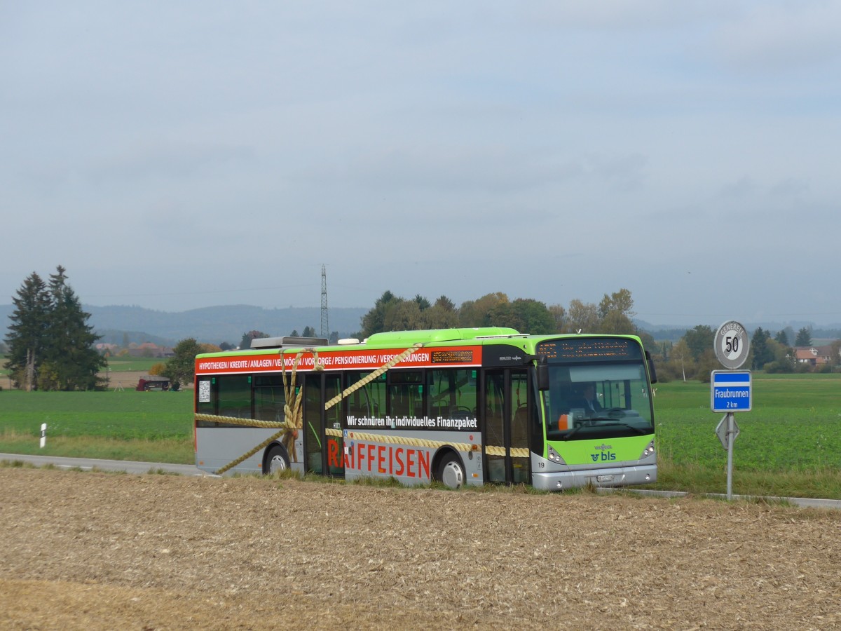 (166'237) - Busland, Burgdorf - Nr. 19/BE 612'515 - Van Hool am 12. Oktober 2015 bei Zauggenried