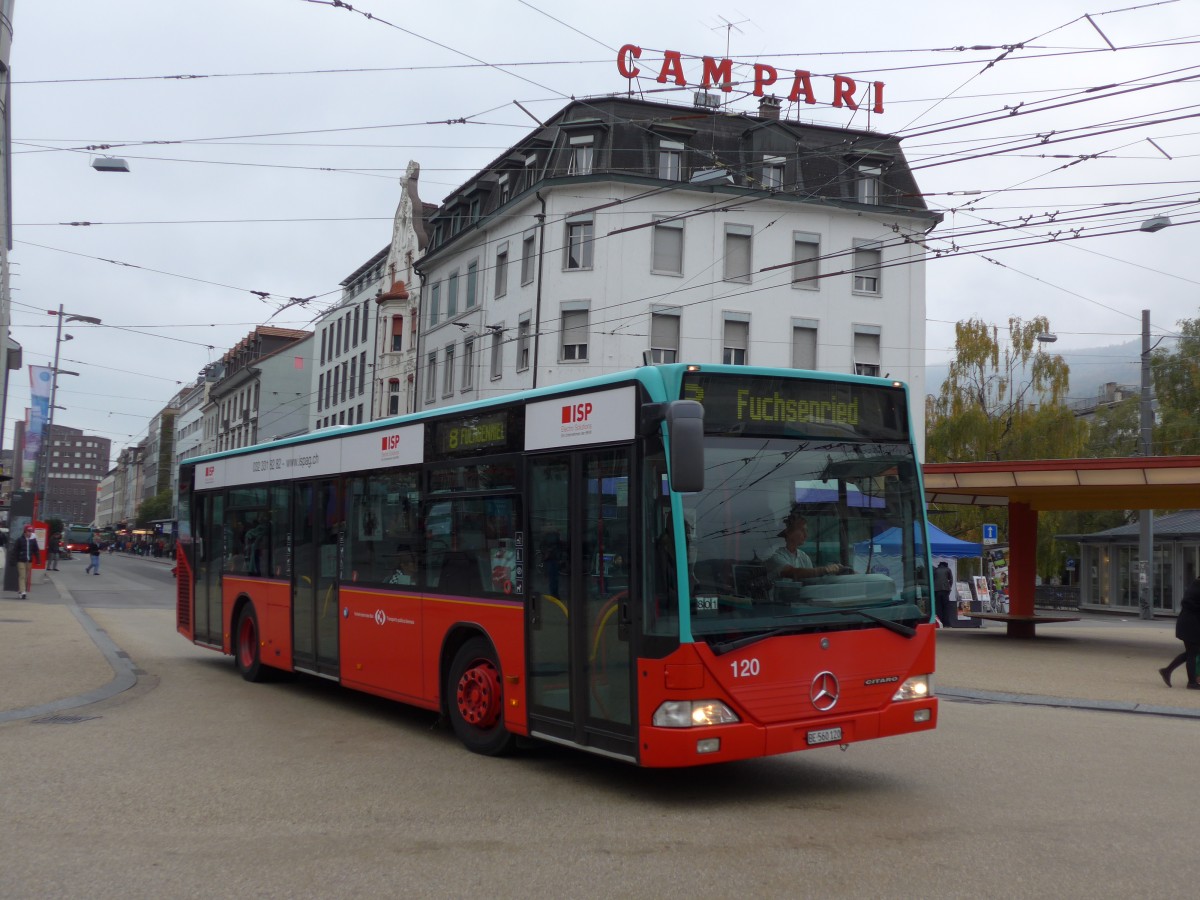 (166'360) - VB Biel - Nr. 120/BE 560'120 - Mercedes am 24. Oktober 2015 in Biel, Zentralplatz