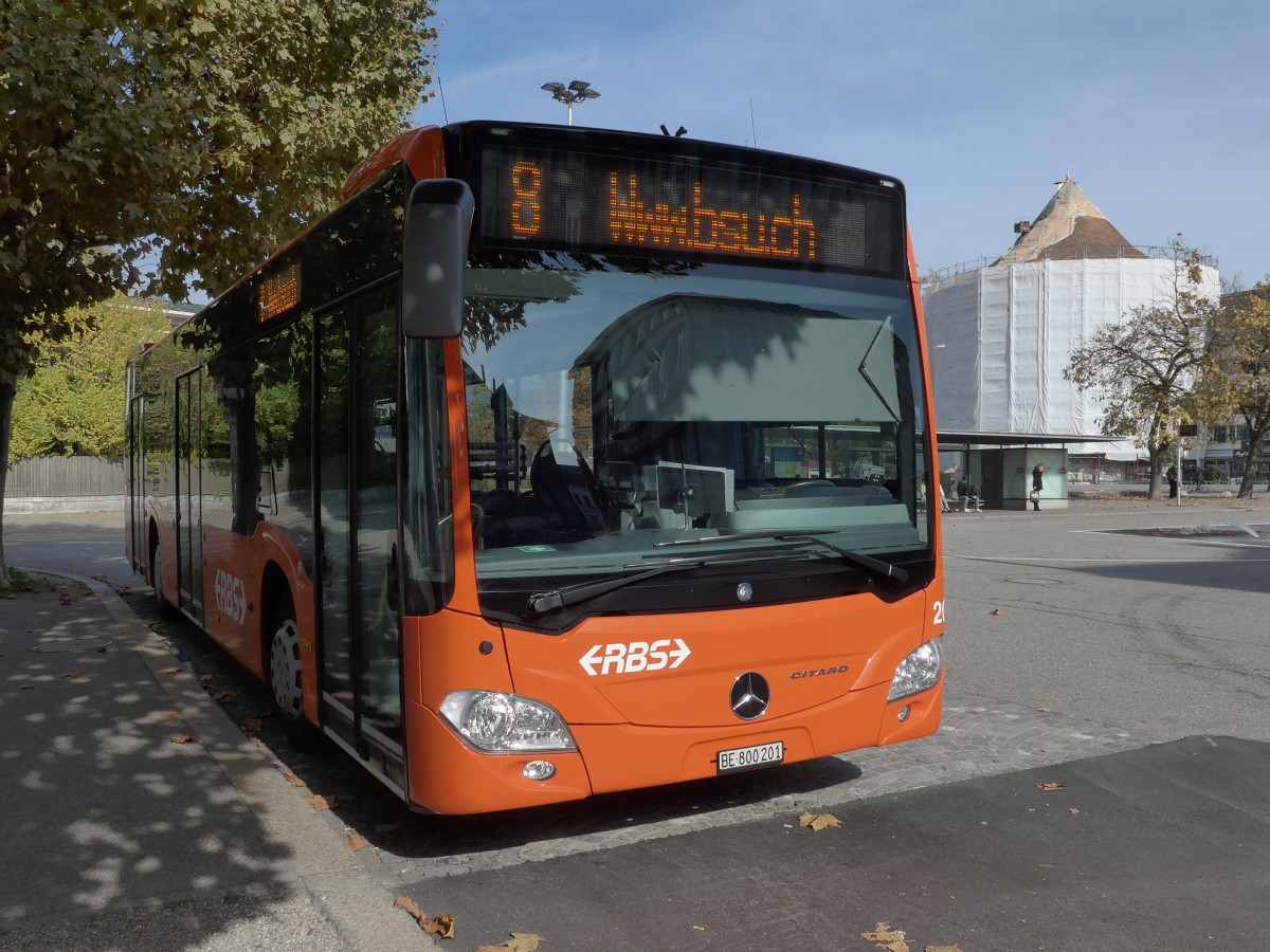 (166'441) - RBS Worblaufen - Nr. 201/BE 800'201 - Mercedes am 24. Oktober 2015 in Solothurn, Amthausplatz