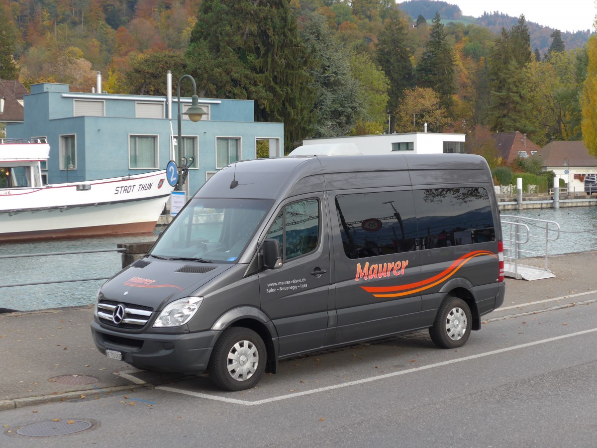 (166'479) - Maurer, Spiez - BE 752'062 - Mercedes am 24. Oktober 2015 bei der Schifflndte Thun