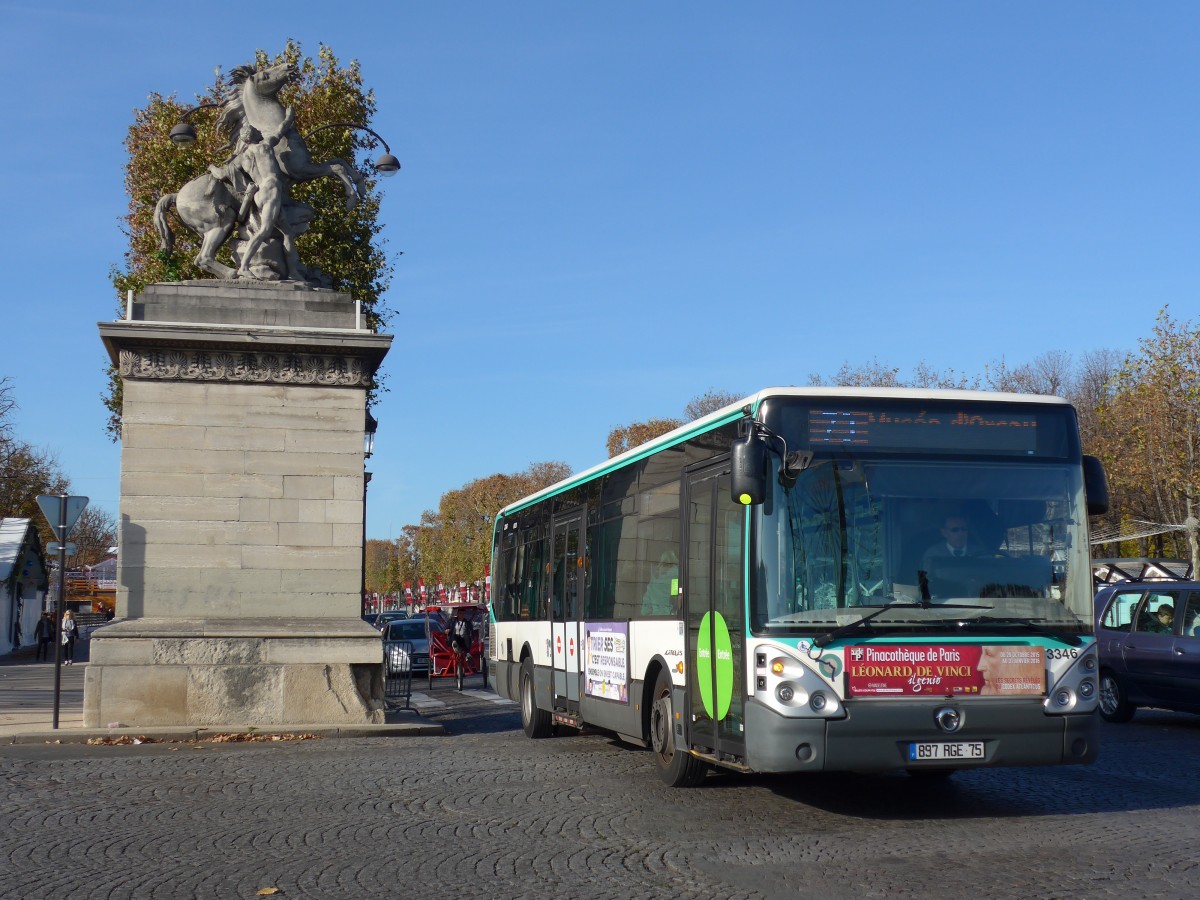(166'640) - RATP Paris - Nr. 3346/897 RGE 75 - Irisbus am 15. November 2015 in Paris, Concorde