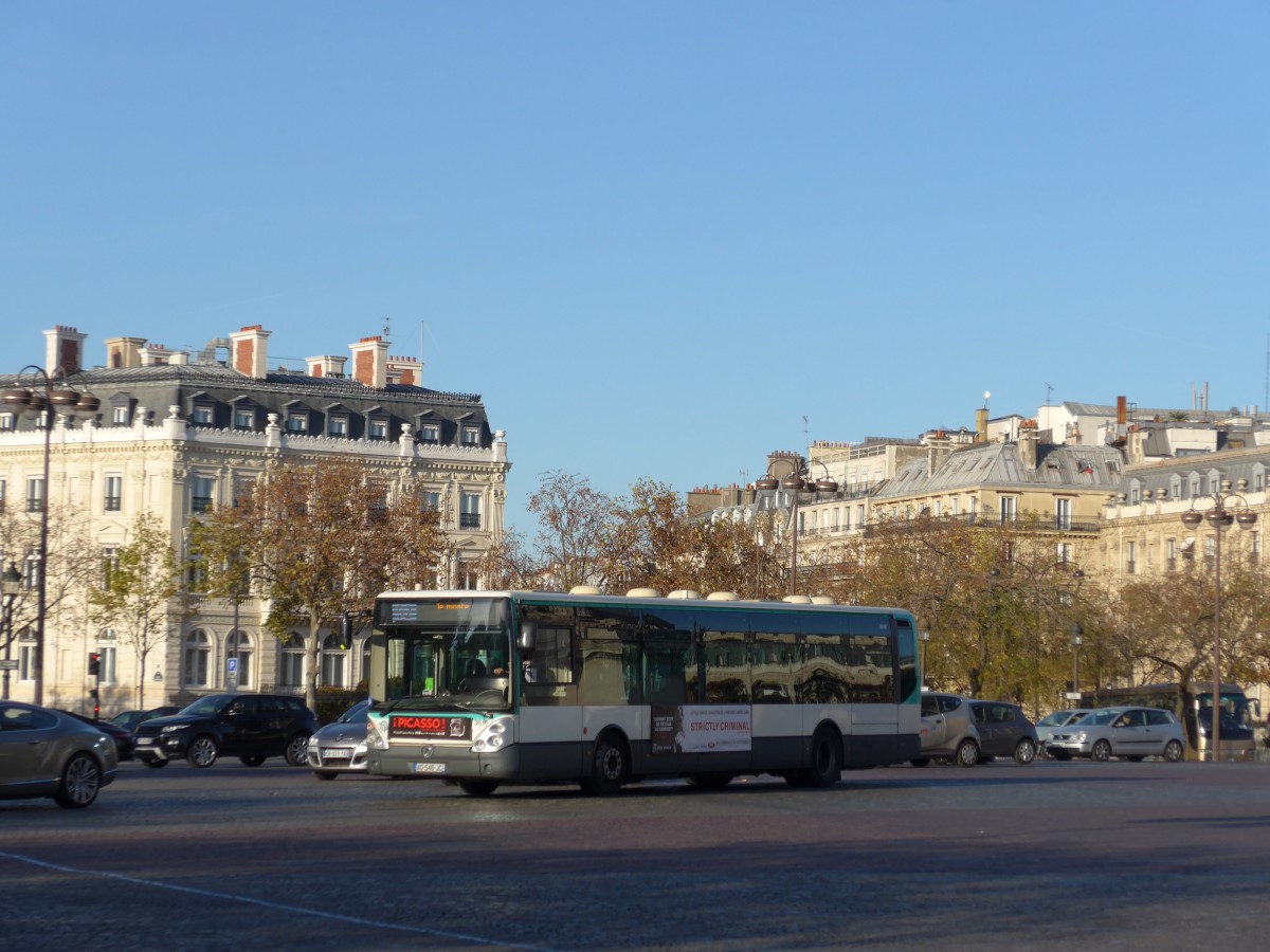 (166'683) - RATP Paris - Nr. 3616/AD 546 JC - Irisbus am 15. November 2015 in Paris, Arc de Triomphe