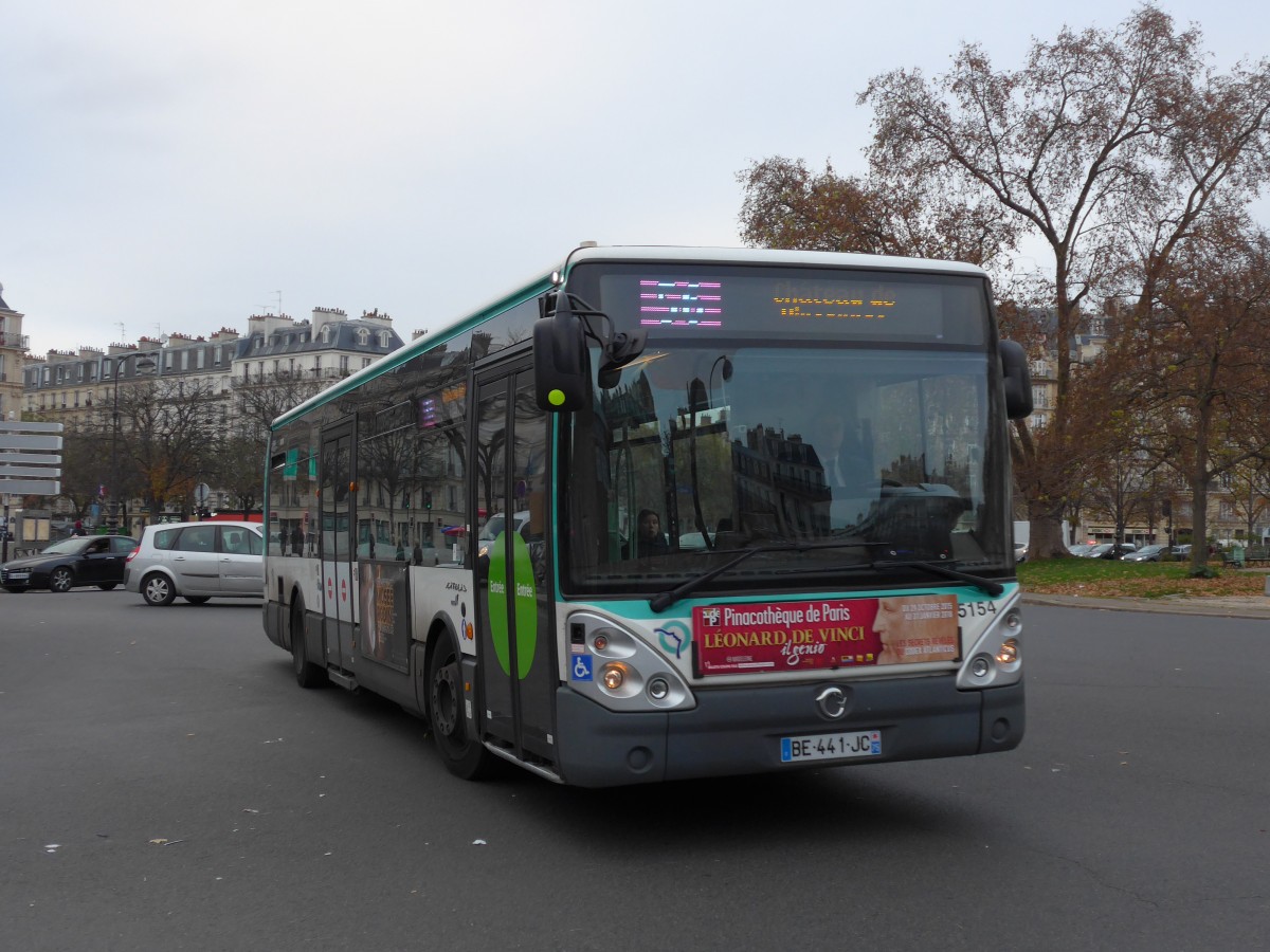 (166'762) - RATP Paris - Nr. 5154/BE 441 JC - Irisbus am 16. November 2015 in Paris, Nation