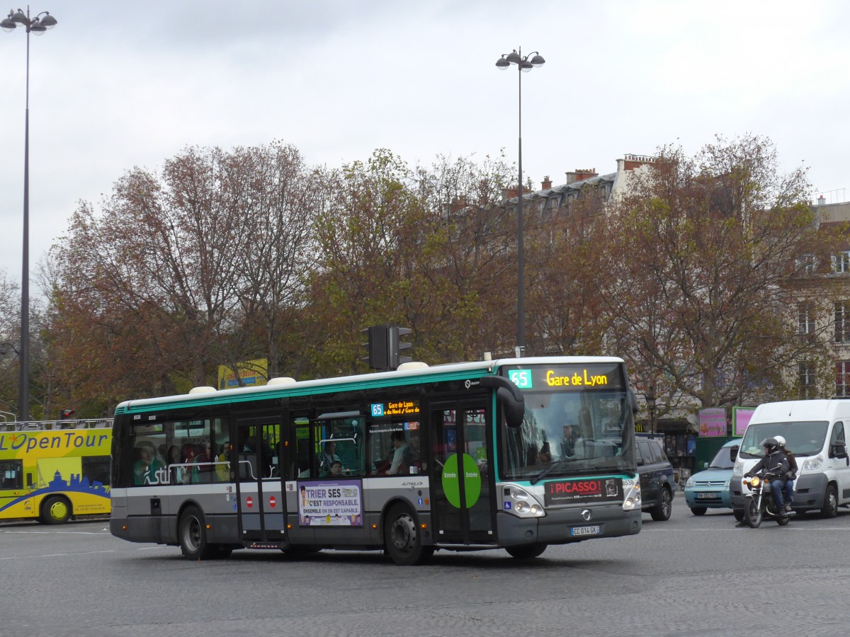 (166'797) - RATP Paris - Nr. 8538/CC 014 GK - Irisbus am 16. November 2015 in Paris, Bastille