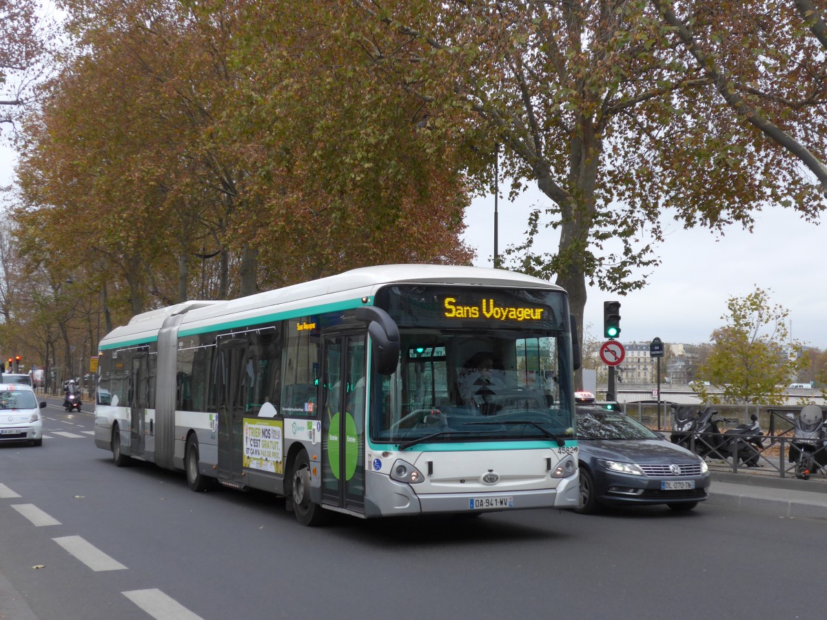 (166'809) - RATP Paris - Nr. 4582/DA 941 WV - Heuliez am 16. November 2015 in Paris, Gare d'Austerlitz
