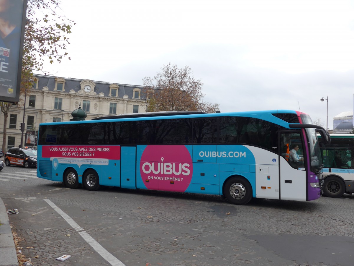 (166'848) - Ouibus, Vitry-sur-Seine - Nr. 501/DW 309 ZW - Mercedes am 16. November 2015 in Paris, Gare d'Austerlitz