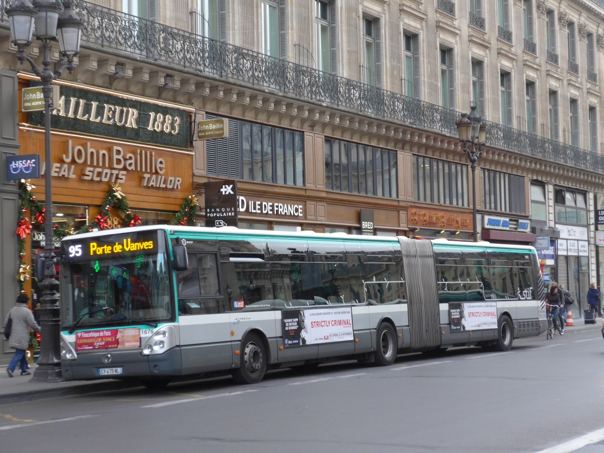 (166'880) - RATP Paris - Nr. 1676/VY 479 NL - Irisbus am 16. November 2015 in Paris, Opra