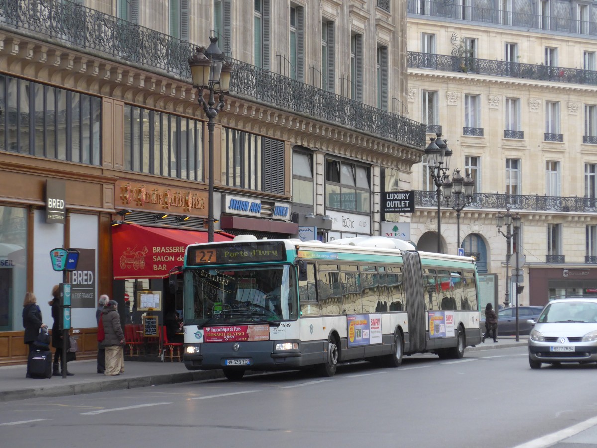 (166'901) - RATP Paris - Nr. 1539/BV 535 ZC - Renault am 16. November 2015 in Paris, Opra