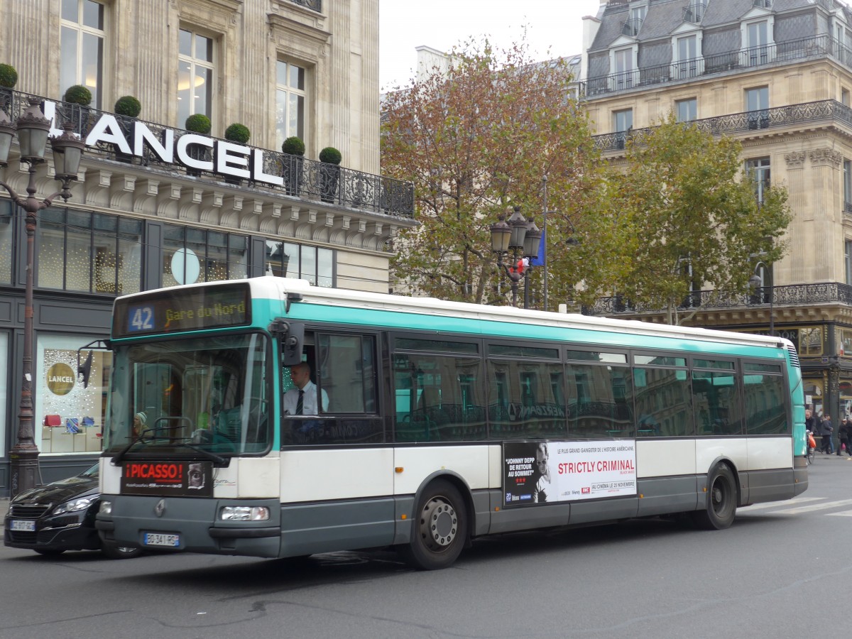(166'918) - RATP Paris - Nr. 7643/BQ 341 RS - Renault am 16. November 2015 in Paris, Opra