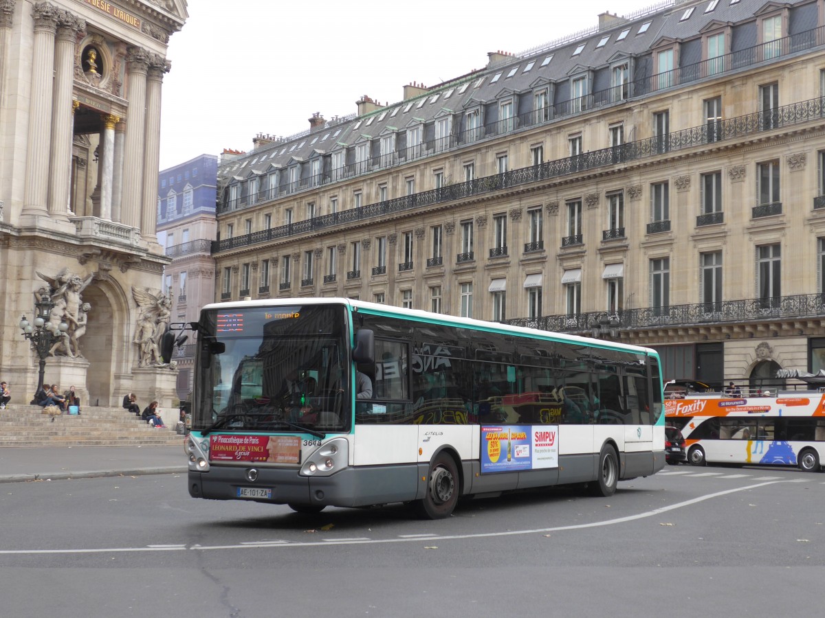 (166'928) - RATP Paris - Nr. 3648/AE 101 ZA - Irisbus am 16. November 2015 in Paris, Opra