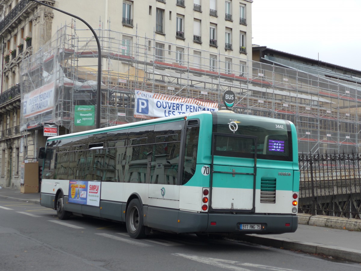 (167'152) - RATP Paris - Nr. 3442/917 RNG 75 - Irisbus am 17. November 2015 in Paris, Rome