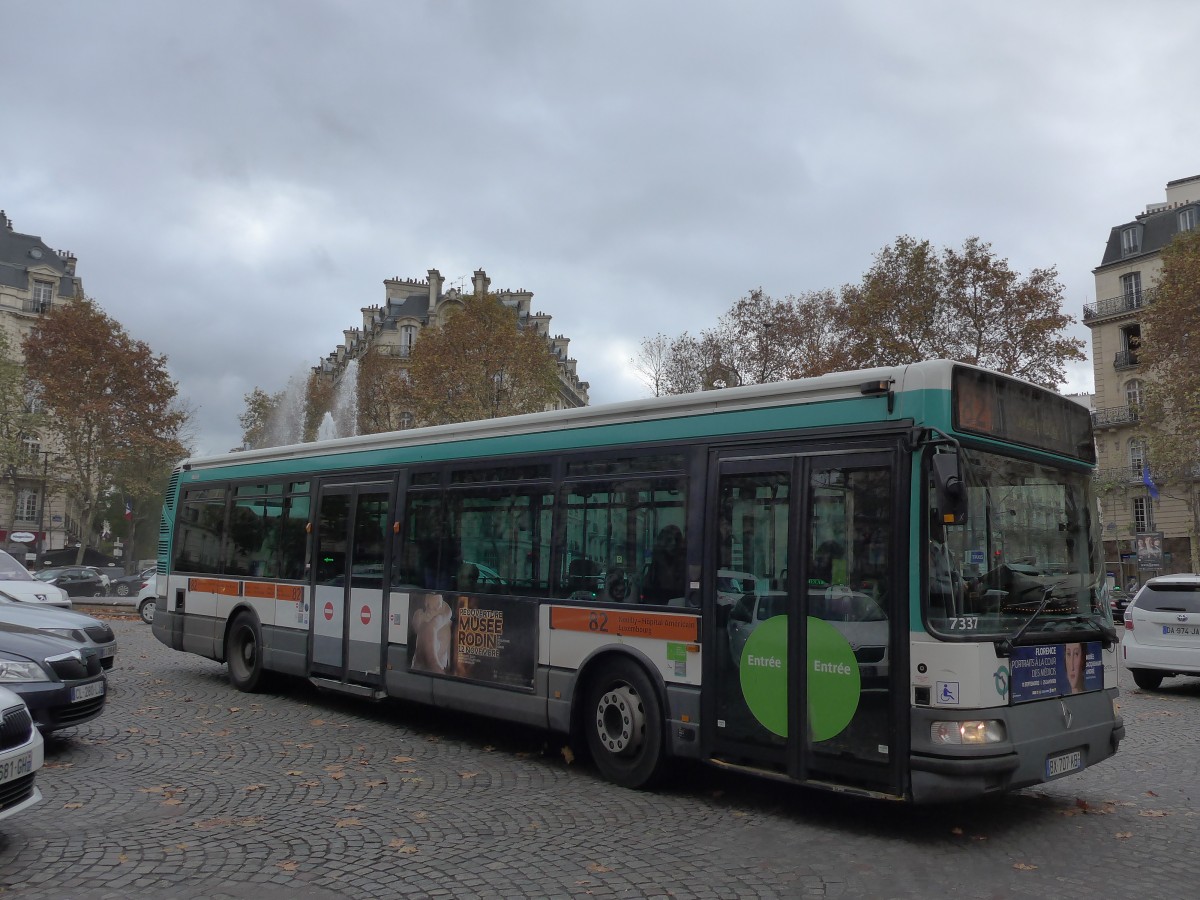(167'160) - RATP Paris - Nr. 7337/BX 707 KB - Renault am 17. November 2015 in Paris, Victor Hugo