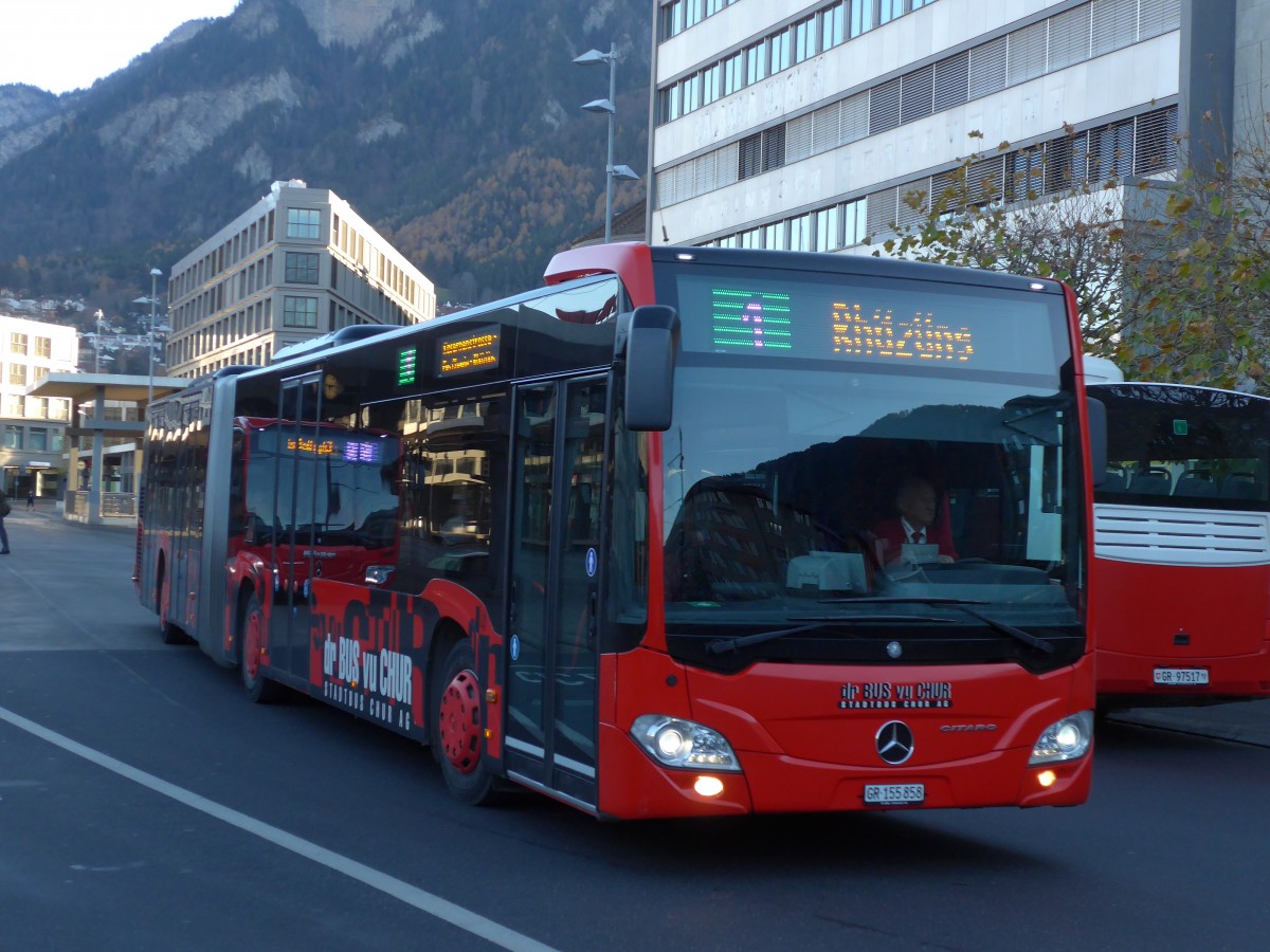 (167'611) - SBC Chur - Nr. 58/GR 155'858 - Mercedes am 5. Dezember 2015 beim Bahnhof Chur