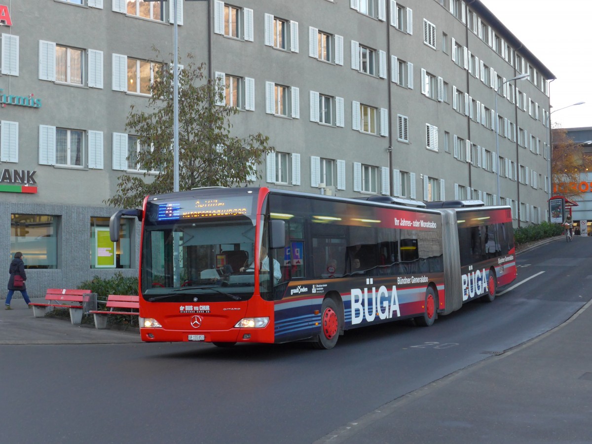 (167'623) - SBC Chur - Nr. 53/GR 155'853 - Mercedes am 5. Dezember 2015 beim Bahnhof Chur