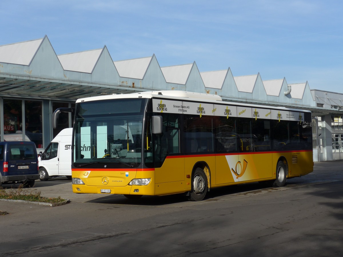(167'727) - PostAuto Bern - BE 653'386 - Mercedes am 11. Dezember 2015 in Thun, Garage STI